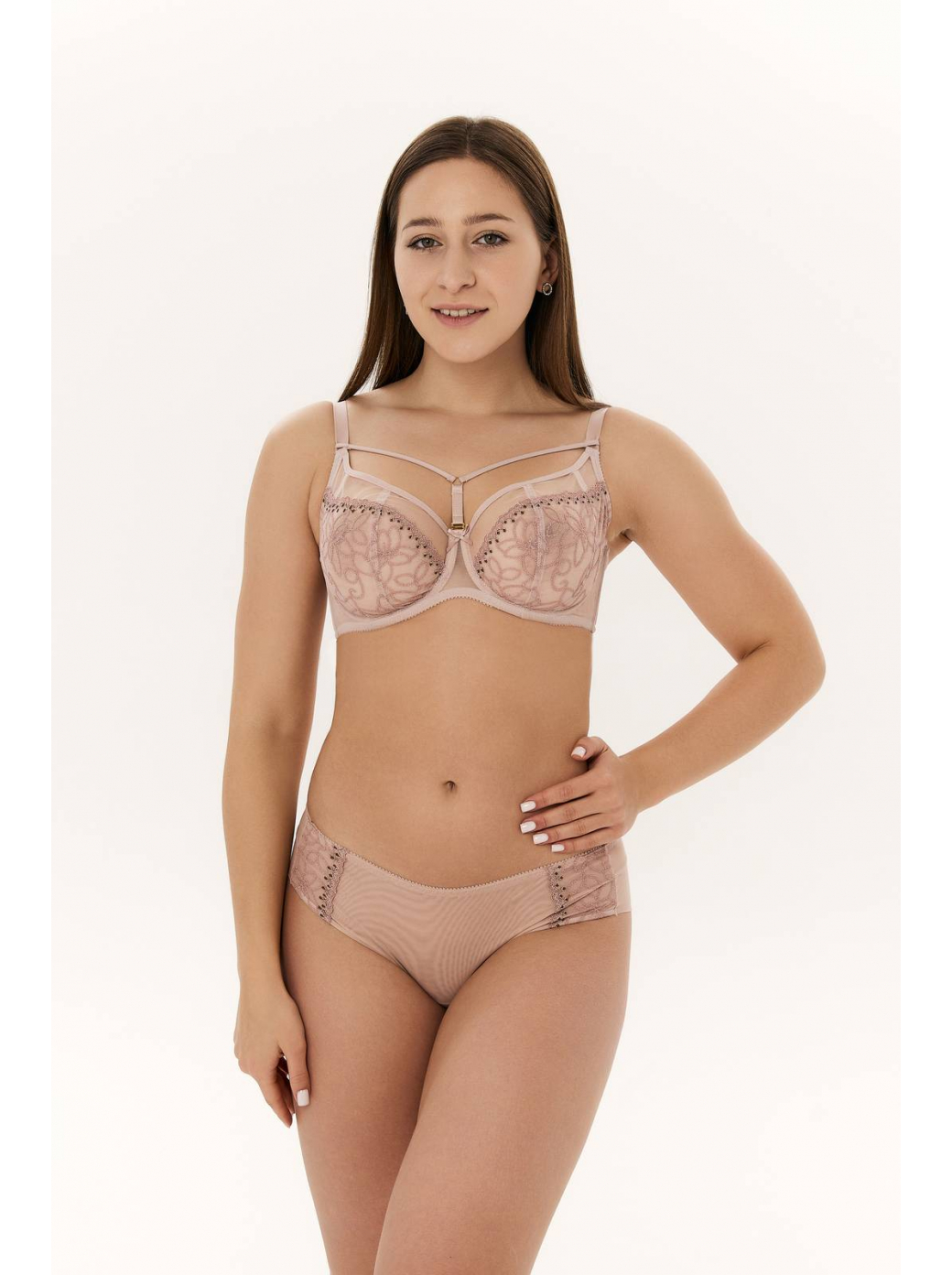 Трусы слипы со средней линией талии  ZE:BRA_793541_персиковый румянец