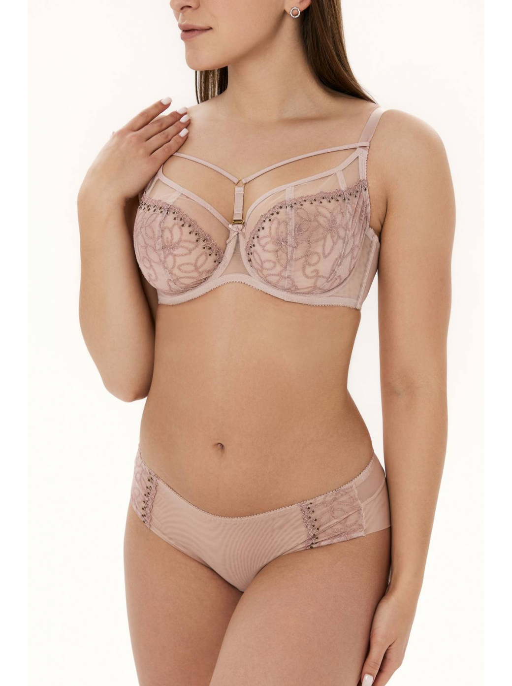 Трусы слипы со средней линией талии  ZE:BRA_793541_персиковый румянец