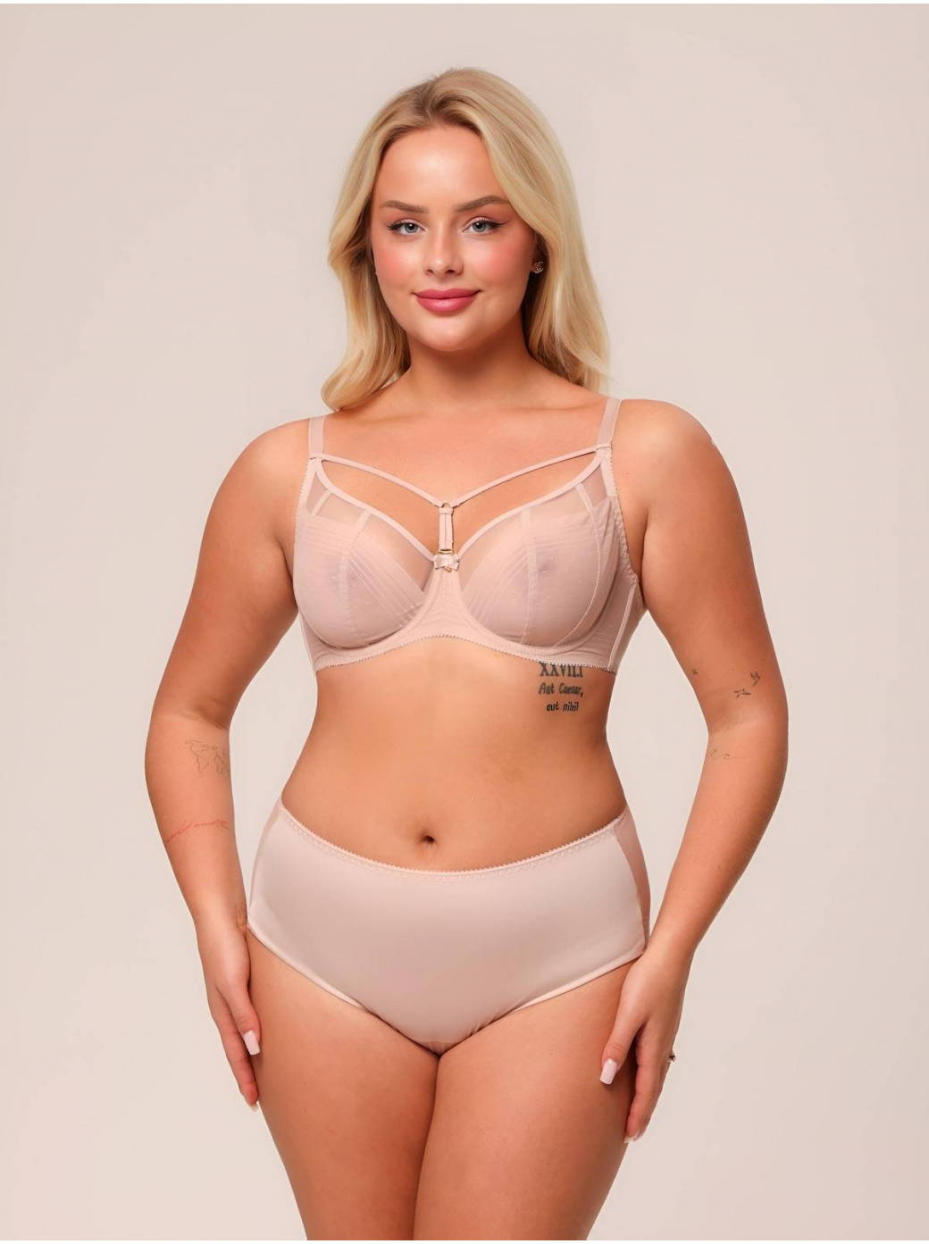 Трусы слипы c высокой линией талии ZE:BRA_774570_персиковый румянец