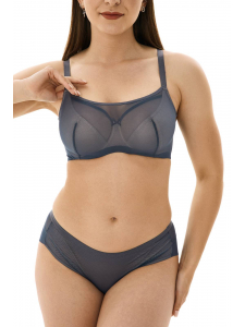 Трусы слипы со средней линией талии  ZE:BRA_793008_графит