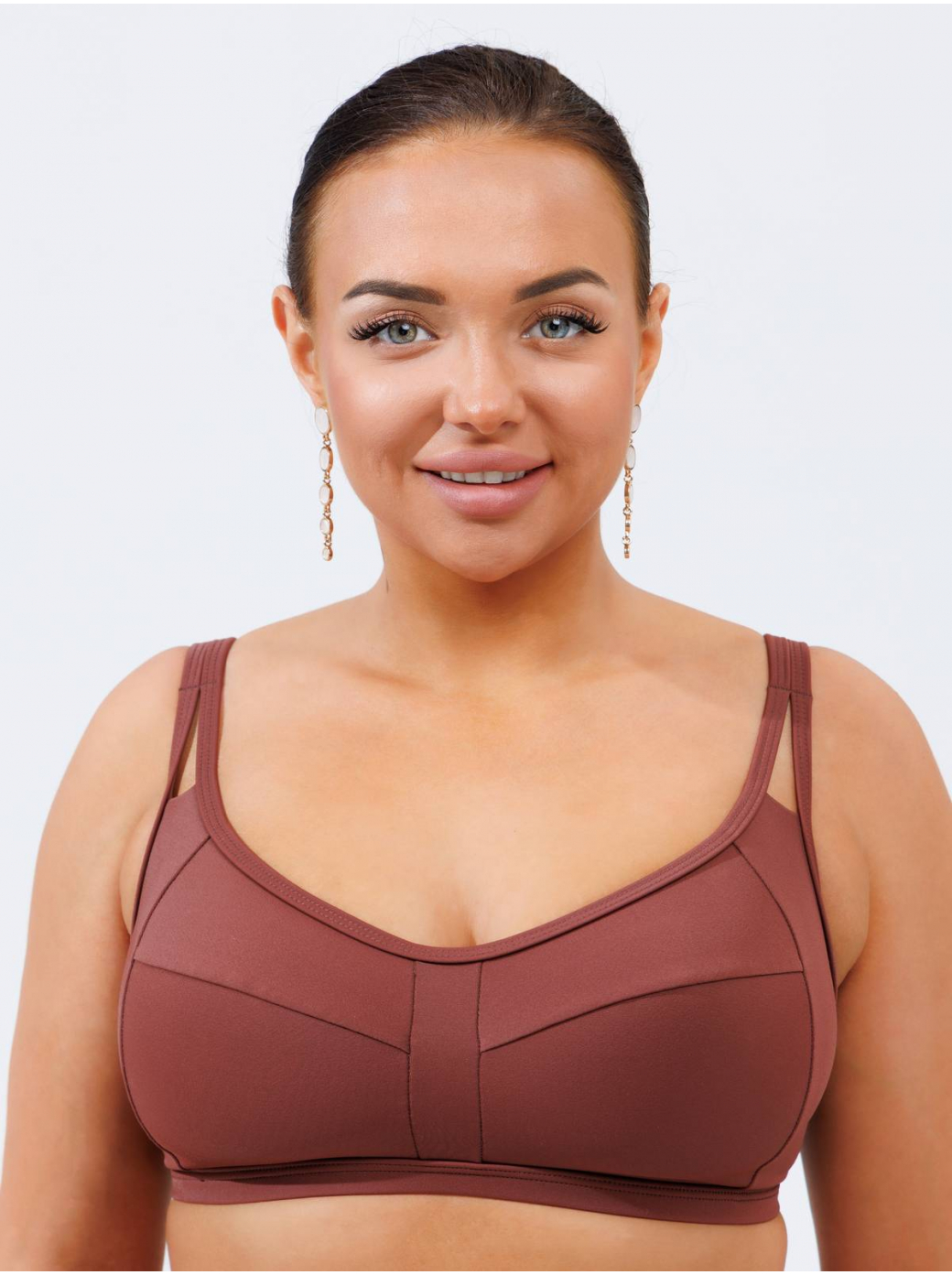 Купальный лиф мягкая чашка без каркасов ZE:BRA_944029_шоколад
