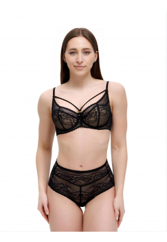 Трусы слипы с высокой линией талии ZE:BRA_710540_черный