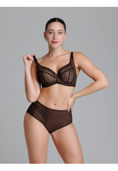 Трусы слипы с высокой линией талии ZE:BRA_774525_шоколад