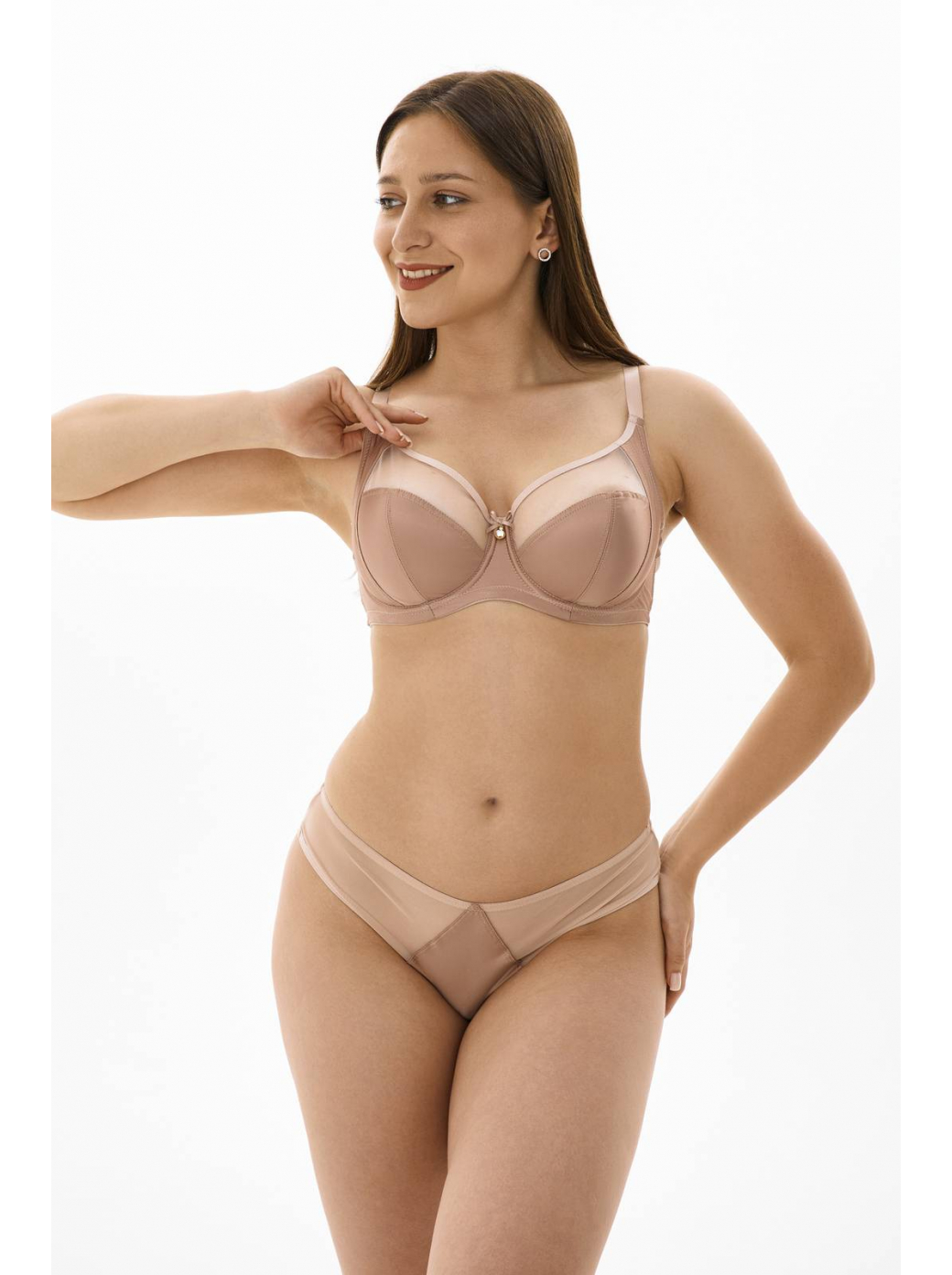 Бюстгальтер мягкая чашка на каркасах с боковым подкроем  ZE:BRA_536006_персиковый румянец