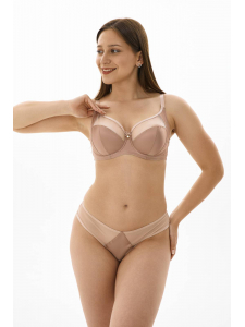 Бюстгальтер мягкая чашка на каркасах с боковым подкроем  ZE:BRA_536006_персиковый румянец