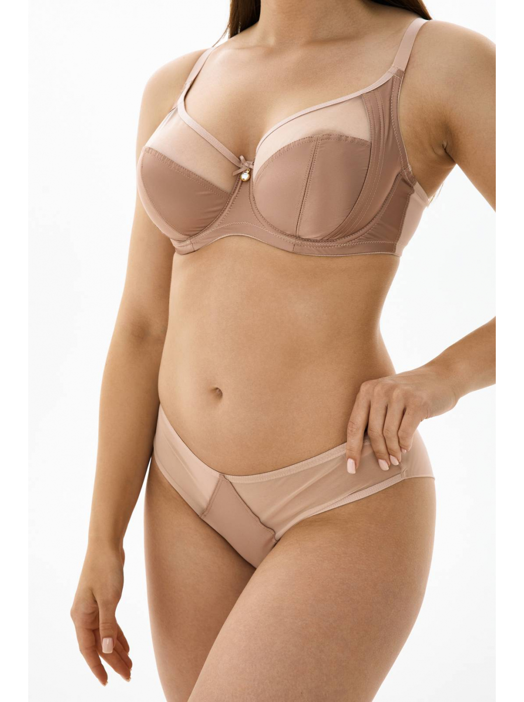 Бюстгальтер мягкая чашка на каркасах с боковым подкроем  ZE:BRA_536006_персиковый румянец