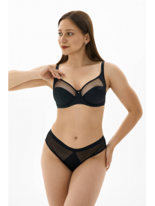 Трусы слипы со средней линией талии ZE:BRA_775006_черный