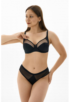 Трусы слипы со средней линией талии ZE:BRA_775006_черный