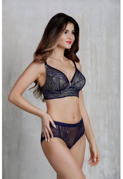 Трусы слипы со средней линией талии ZE:BRA_751540_т.синий