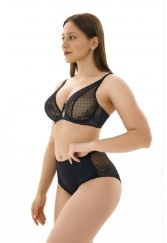 Трусы слипы с высокой линией талии ZE:BRA_774560_черный