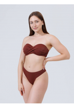 Купальный лиф бандо поролоновая чашка на каркасах ZE:BRA_911029_шоколад