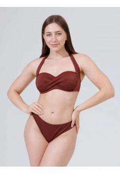 Купальный лиф бандо поролоновая чашка на каркасах ZE:BRA_911029_шоколад