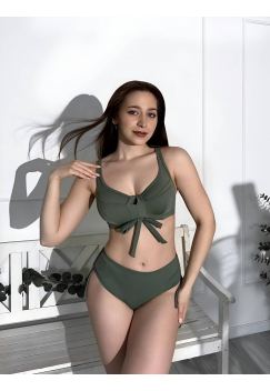 Купальный лиф мягкая чашка на каркасах ZE:BRA_921018_оливка